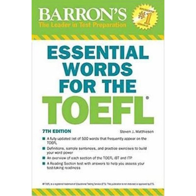 Essential Words for the TOEFL Essential Words for the TOEFL