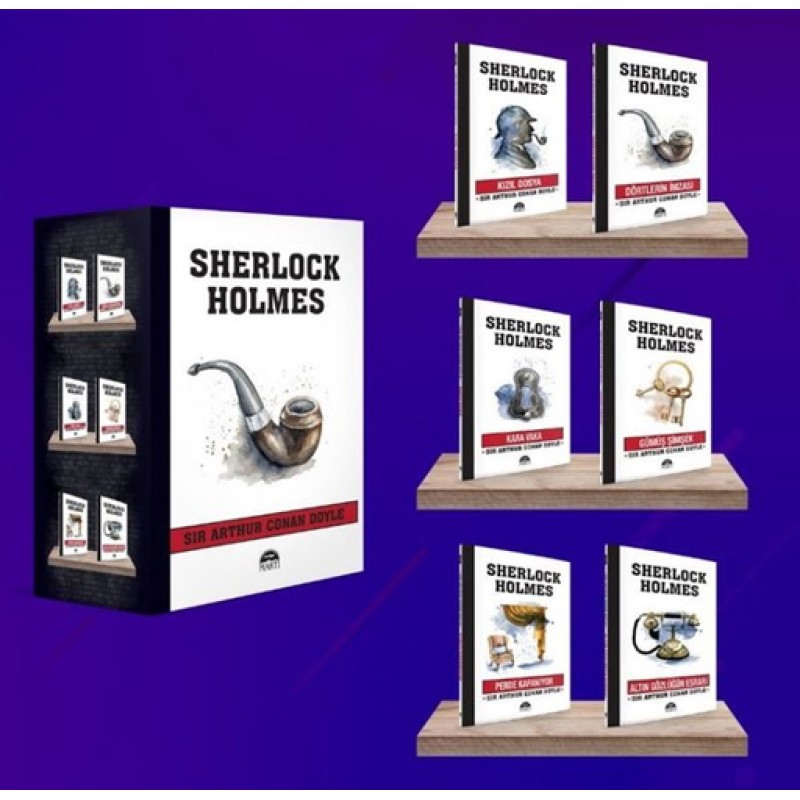Sherlock Holmes Pipo - 6 Kitap Takım Sherlock Holmes Pipo - 6 Kitap Takım